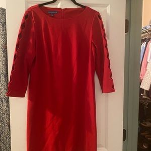 Talbots Red Sheath Dress 8